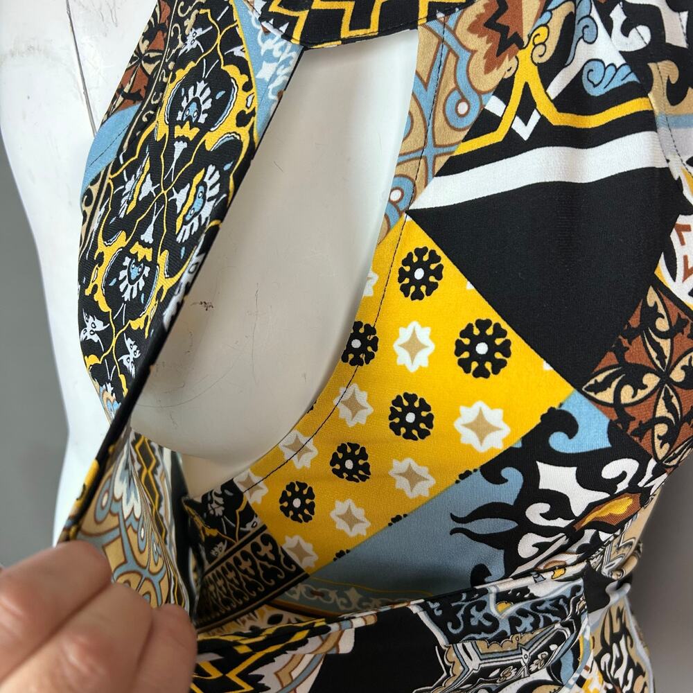 Cache Top Medium Vintage Y2k Pattern Colorful Yel… - image 7